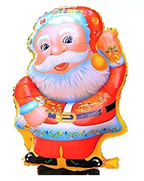 6 Pieces Santa Claus Foil Balloon for Christmas Decoration and Parties (Big Size)