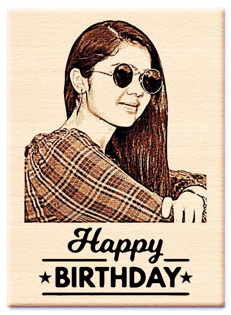  Birthday Personalized Engraved Wooden Photo Frame