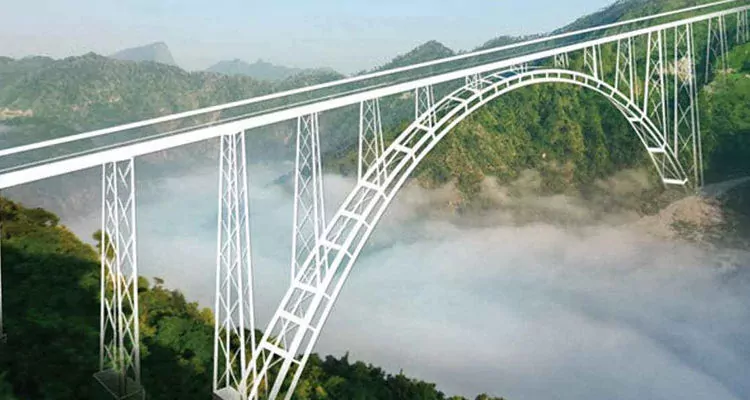 Iconic Chenab Bridge Construction completed by Indian Railway