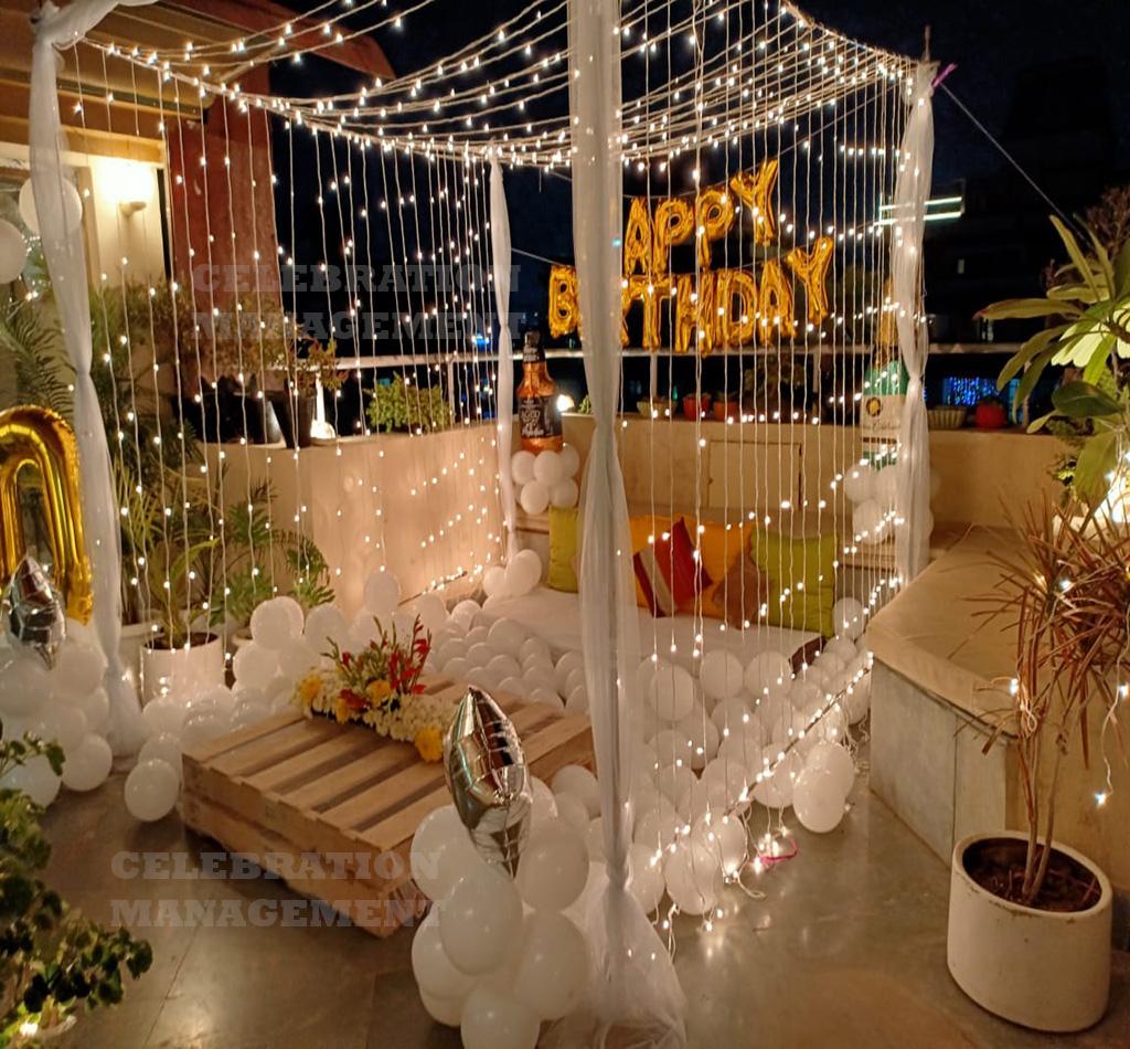 Top Terrace Decoration for Birthday Ideas in India - Terrace Decoration