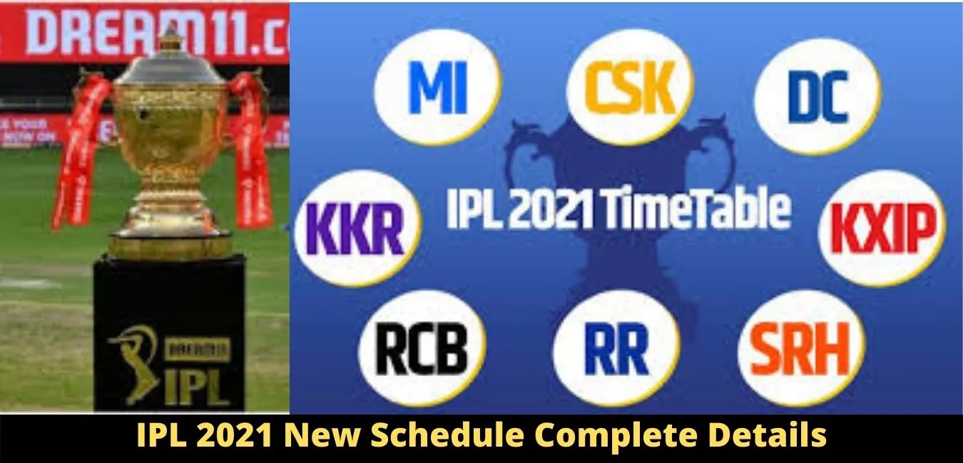 IPL 2021 New Schedule Complete Details of Venue, Dates, Matches