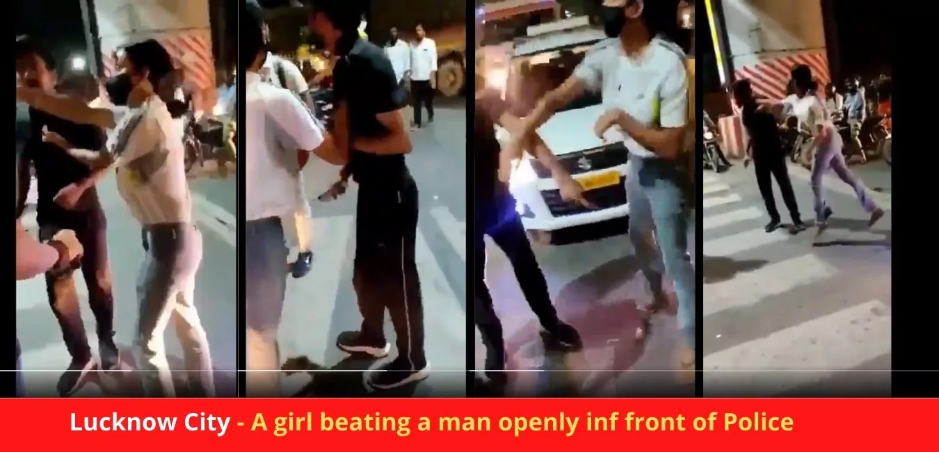 Lucknow girl beating cab driver openly video goes viral on social media