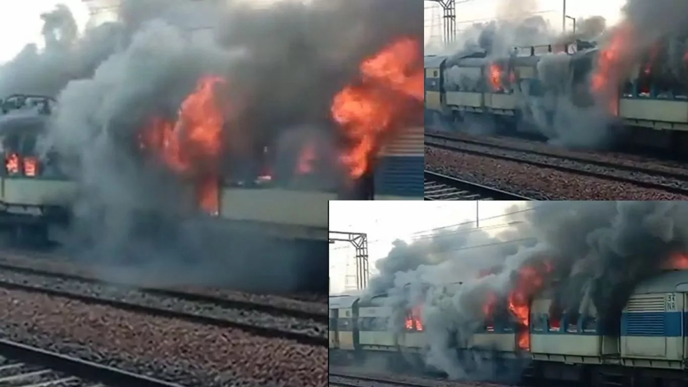 Fire in compartment of Saharanpur Delhi Passenger train