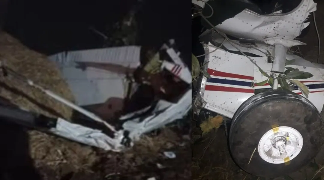 Rewa: Trainee plane crashed after hitting the peak of the temple, the pilot died in the accident
