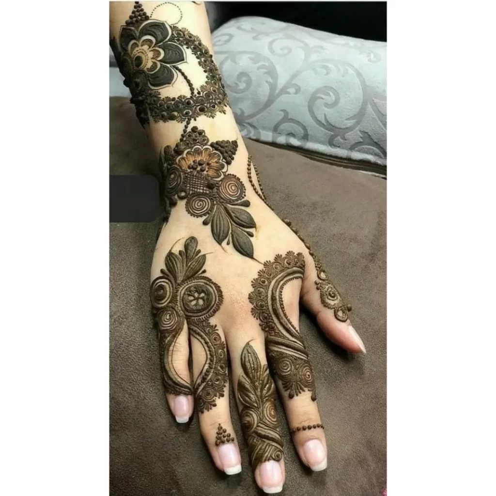 Rose Mehandi Designs for Hands