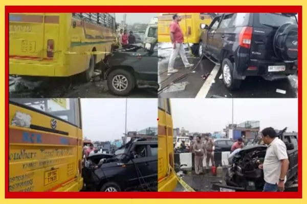 Tragic Collision Claims Six Lives and Injures Two in Ghaziabad School Bus and TUV Car Accident